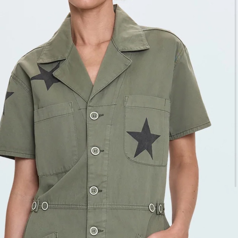 Men's Green Star-Patterned Jacket
